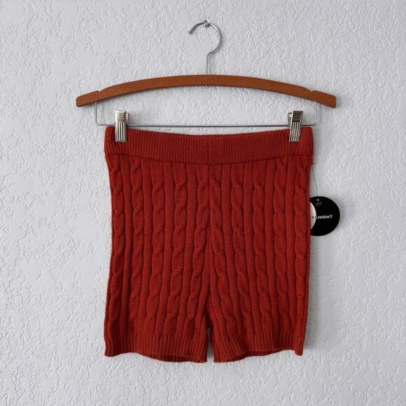 Day & Night Burnt Orange Top and Shorts Knitted Two Piece Set Size Small - Picture 6 of 9